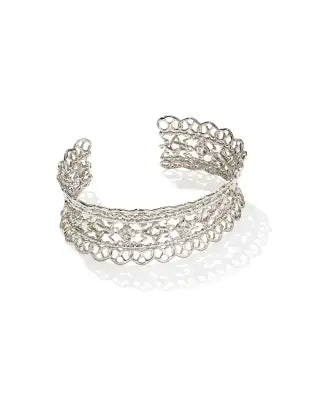 KENDRA SCOTT Krista Lace Silver Cuff Bracelet