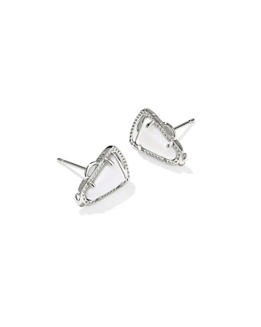 KENDRA SCOTT Cheer Silver Stud Earrings