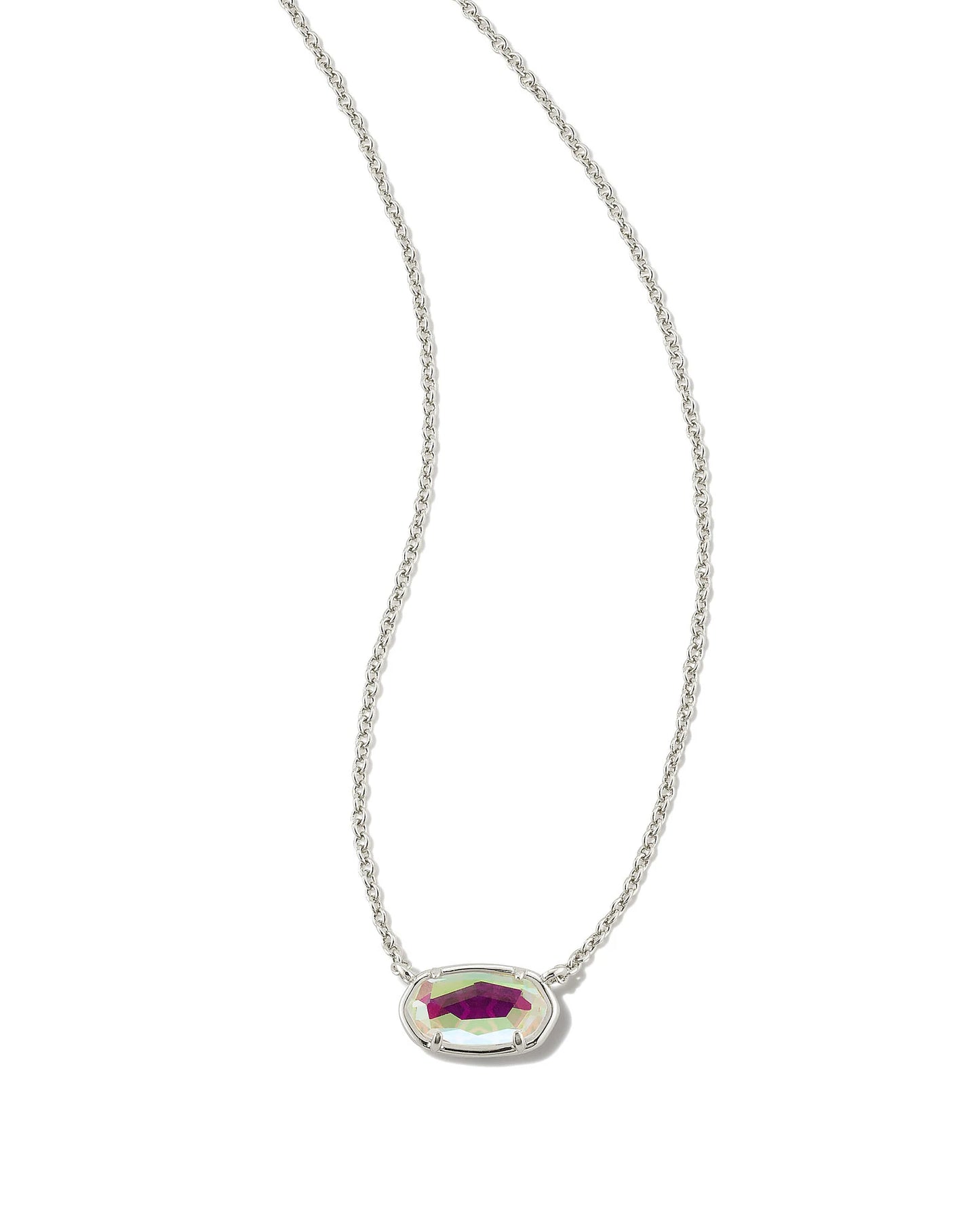 KENDRA SCOTT Grayson Silver Pendant Necklace in Dichroic Glass