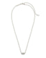 KENDRA SCOTT Grayson Silver Pendant Necklace in White Crystal