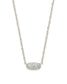 KENDRA SCOTT Grayson Silver Pendant Necklace in White Crystal