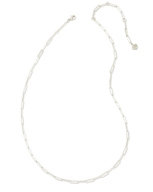 KENDRA SCOTT Courtney Paperclip Necklace in Silver