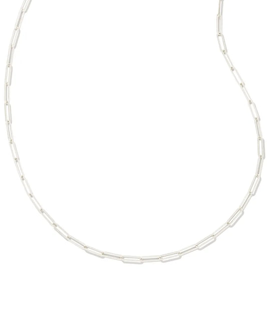 KENDRA SCOTT Courtney Paperclip Necklace in Silver