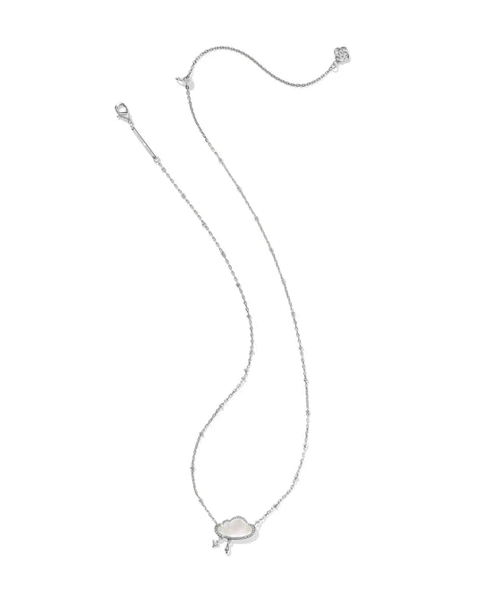 KENDRA SCOTT Celeste Cloud Silver Short Pendant Necklace