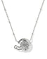 KENDRA SCOTT Football Helmet Silver Short Pendant Necklace