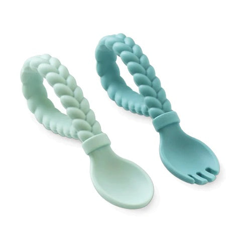 Sweetie Spoons™ - Silicone Baby Fork + Spoon Set