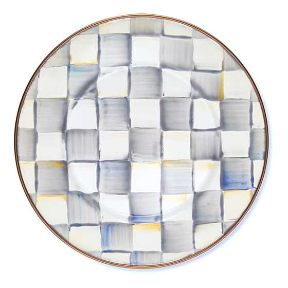 MACKENZIE CHILDS Sterling Check Salad/Dessert Plate