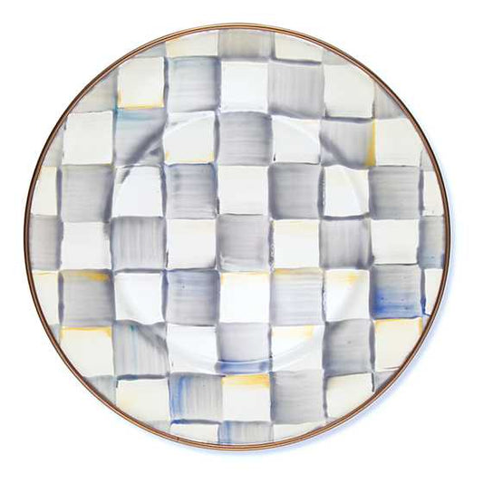 MACKENZIE CHILDS Sterling Check Salad/Dessert Plate