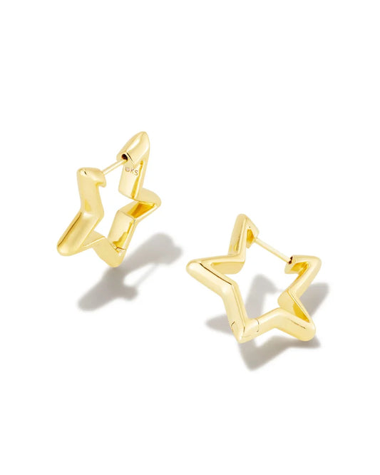 KENDRA SCOTT Star Huggie Earrings in Gold