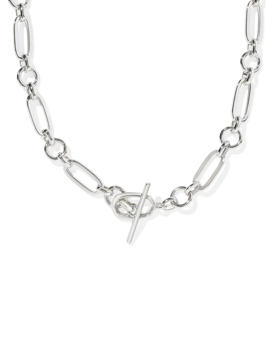 KENDRA SCOTT Sylvia Silver Metal Link and Chain Necklace
