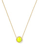 Tennis Gold Short Pendant Necklace
