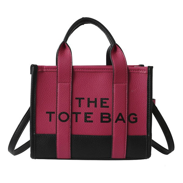 Rose Two-Tone Tote Bag the Best Bag in Vegan Leather