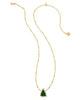 KENDRA SCOTT Holiday Tree Gold Short Pendant Necklace