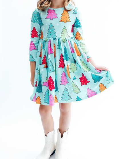 Oh Christmas Tree  Pocket Twirl Dress