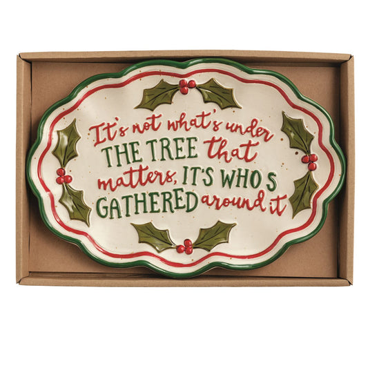 MUDPIE  HOLLY FARM CHRISTMAS SENTIMENT TRAY