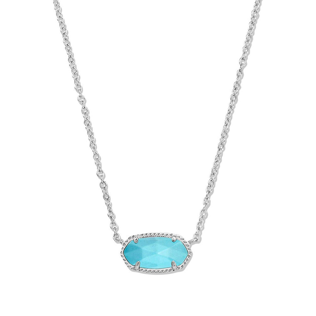 Kendra Scott Elisa Silver Necklace Turquoise