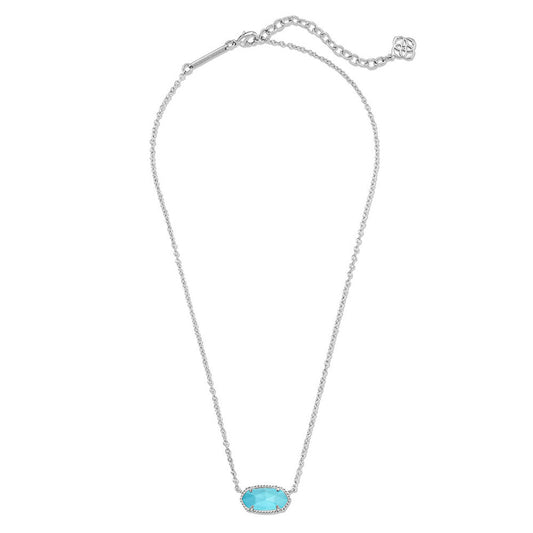 Kendra Scott Elisa Silver Necklace Turquoise