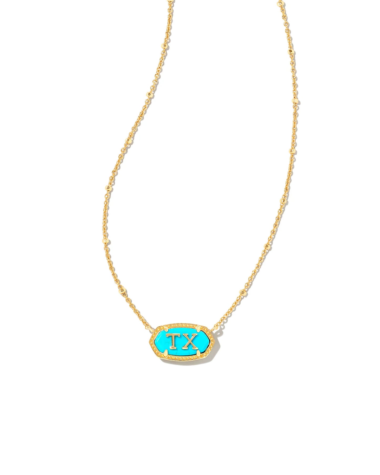 KENDRA SCOTT Elisa Gold Texas Necklace in Turquoise Magnesite