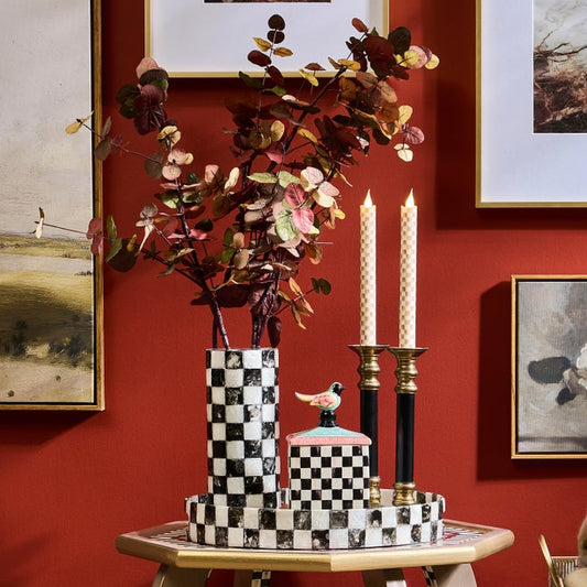 Courtly Check Capiz Vase