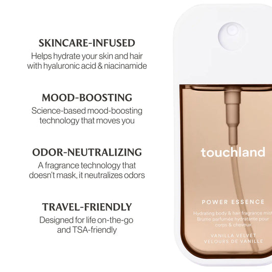Touchland Vanilla Velvet Power Essence Body & Hair Fragrance Mist