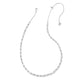 KENDRA SCOTT Juliette Silver Strand Necklace in White Crystal