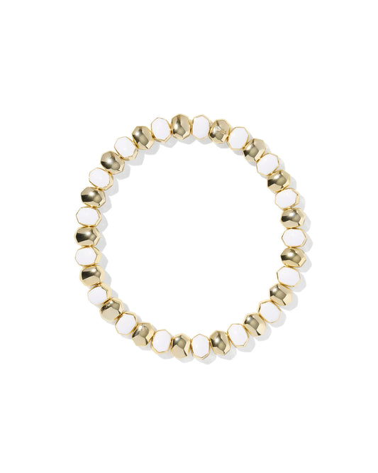 KENDRA SCOTT Daphne Enamel Gold Stretch Bracelet