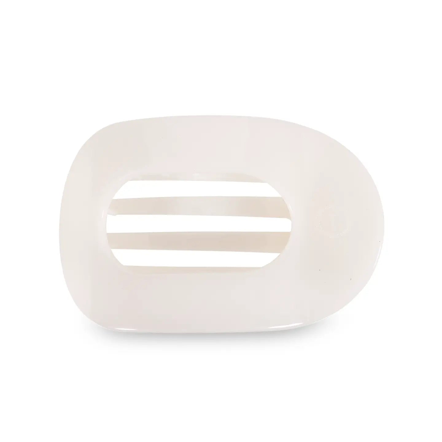 TELETIES Coconut White Large Flat Round Clip