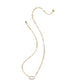 KENDRA SCOTT Elisa Enamel Frame Gold Paperclip Necklace