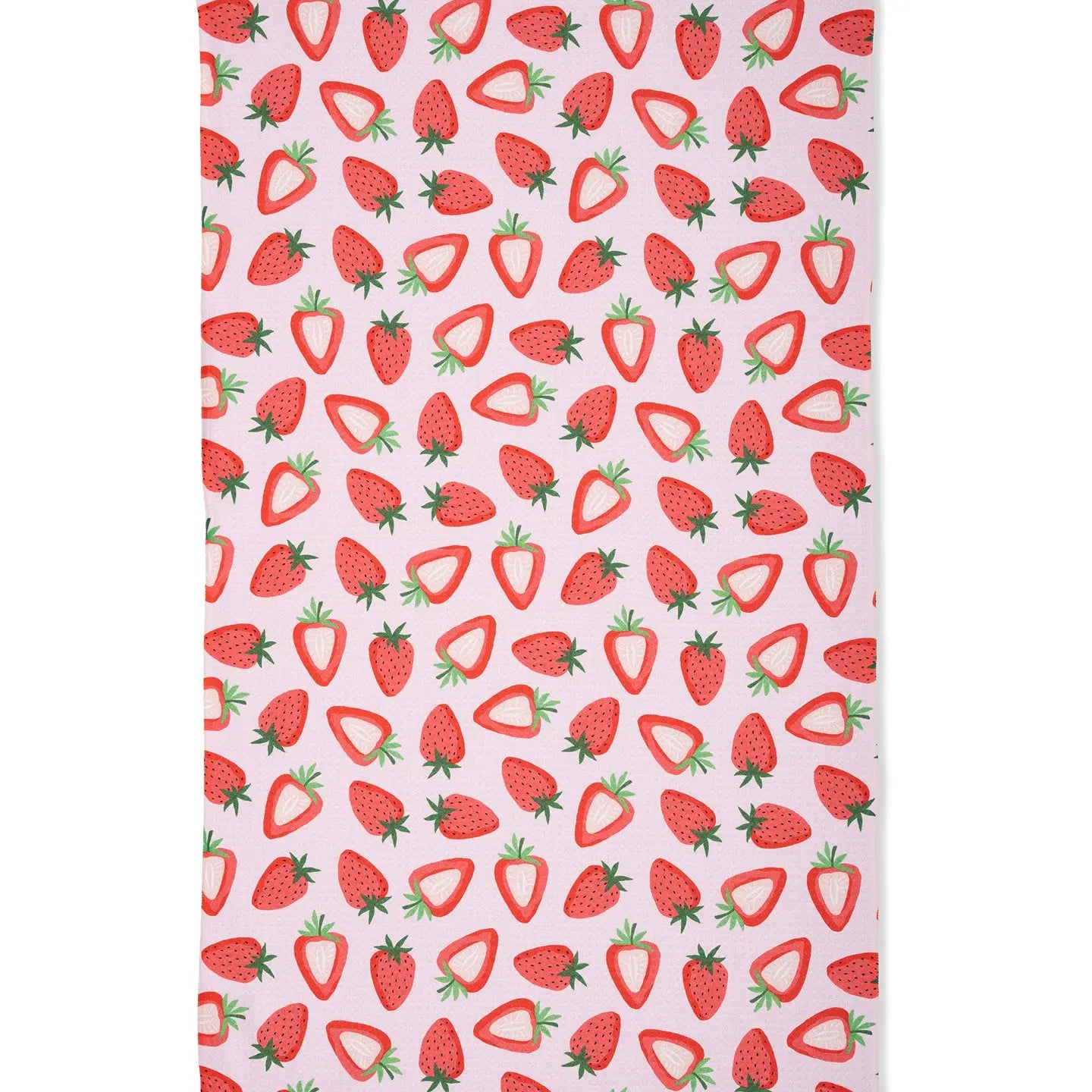 Geometry Sweet Strawberry Tea Towel