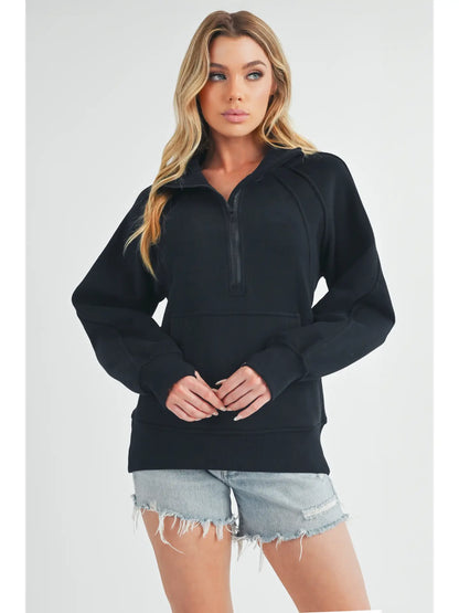 Long Dove Funnel Neck Half Zip