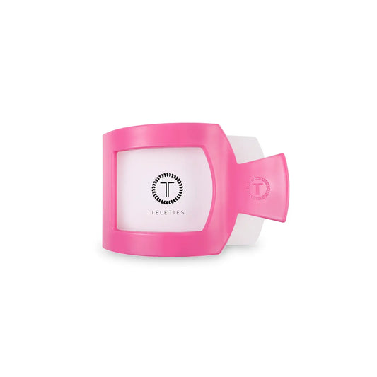 TELETIES Square Flat Hair Clip | Small | Paradise Pink
