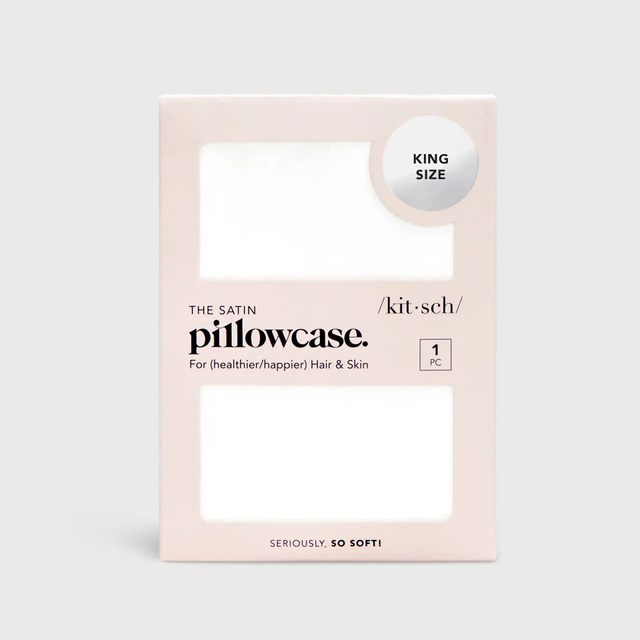 KITSCH Satin King Pillowcase - Ivory