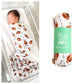 Brady Football Swaddle Bamboo Baby Blanket