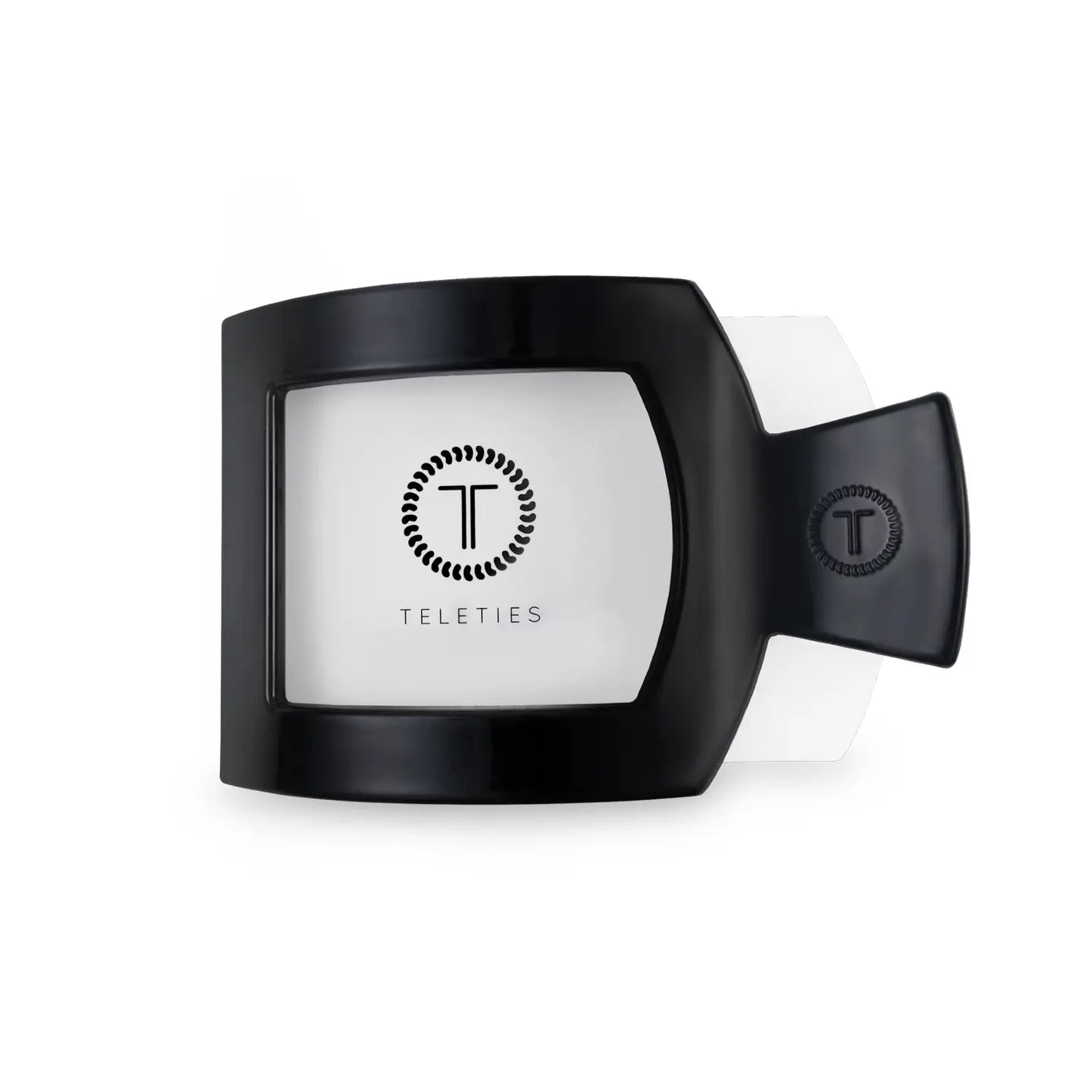 TELETIES Square Flat Hair Clip | Med. | Jet Black