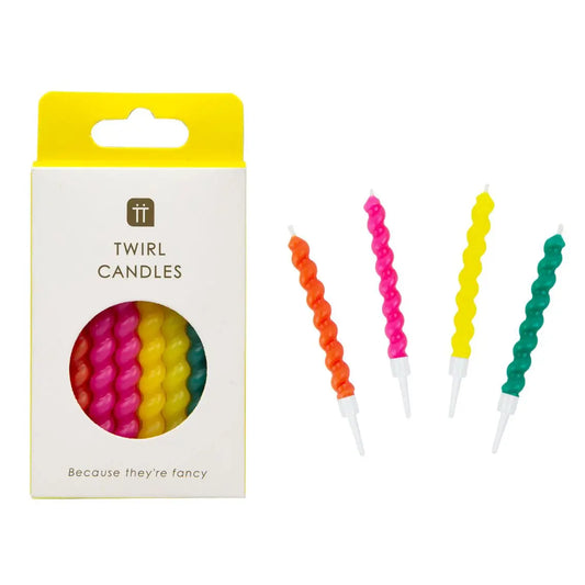 Twirl Birthday Candles - 8 Pack