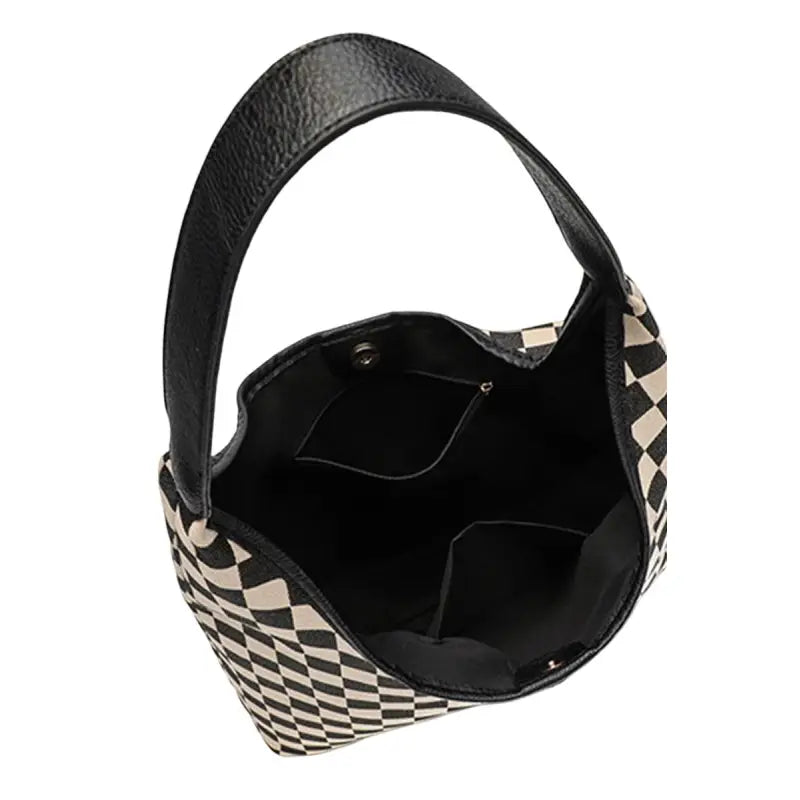 Checkered Hobo Tote Bag
