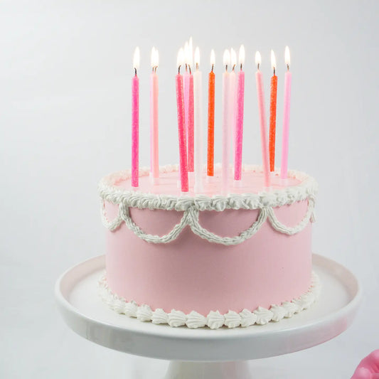 Tall Pink Gradient 16 Candle Set