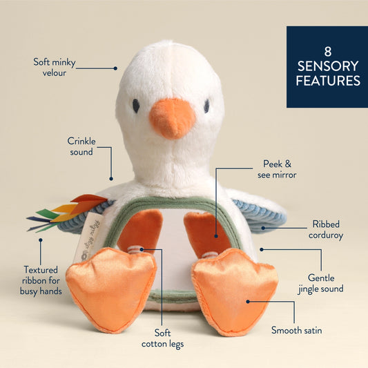 Itzy Ritzy  Itzy Bitzy Mirror™ Sensory Tummy Time Mirror - Goose