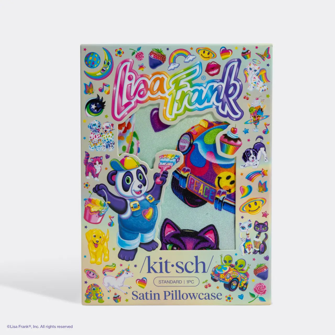 Standard Satin Pillowcase - the Fantastic World of Lisa Frank
