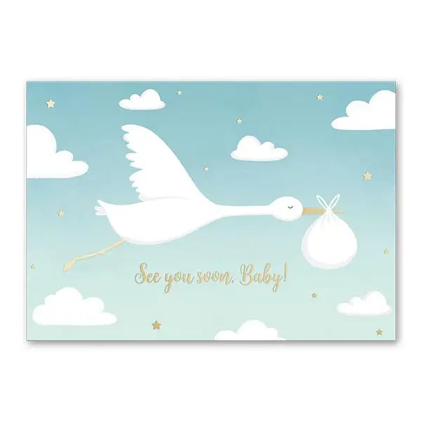 Greeting Card - Baby Stork