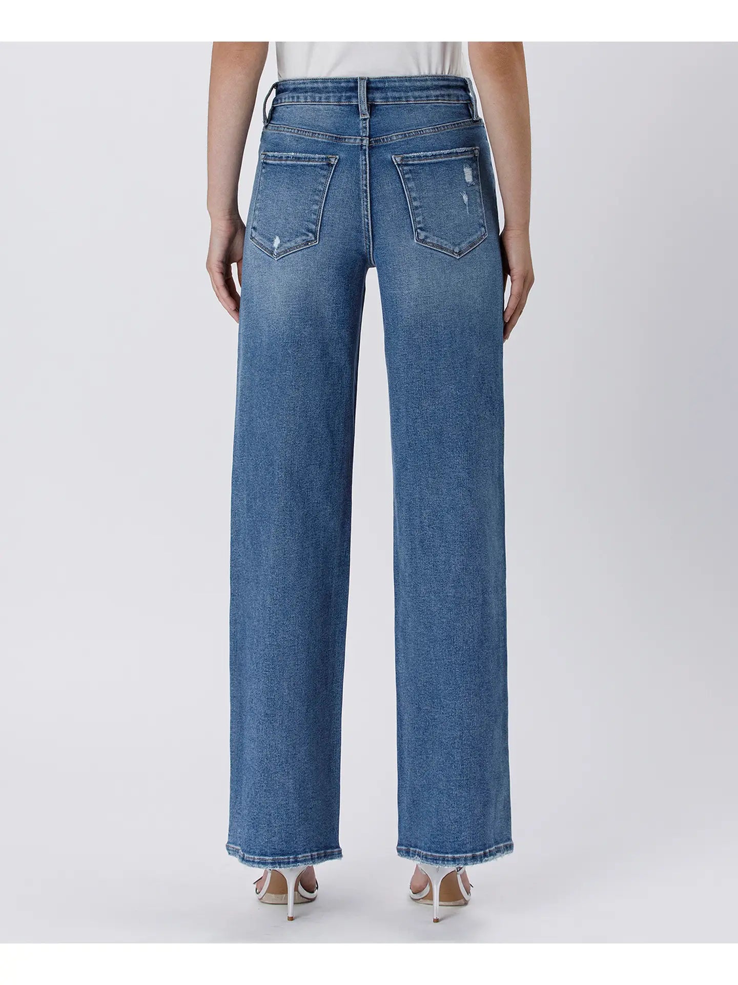 Lovervet by VERVET Tummy Control Super High Rise Baggy Wide Jeans