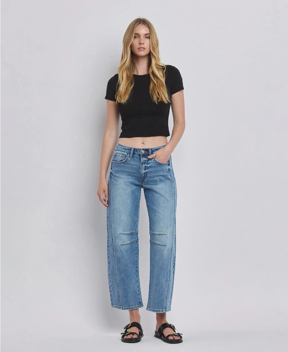 VERVET by FLYING MONKEY High Rise Barrel Leg Jeans