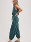 Drawstring Waist Sleeveless Jumpsuit