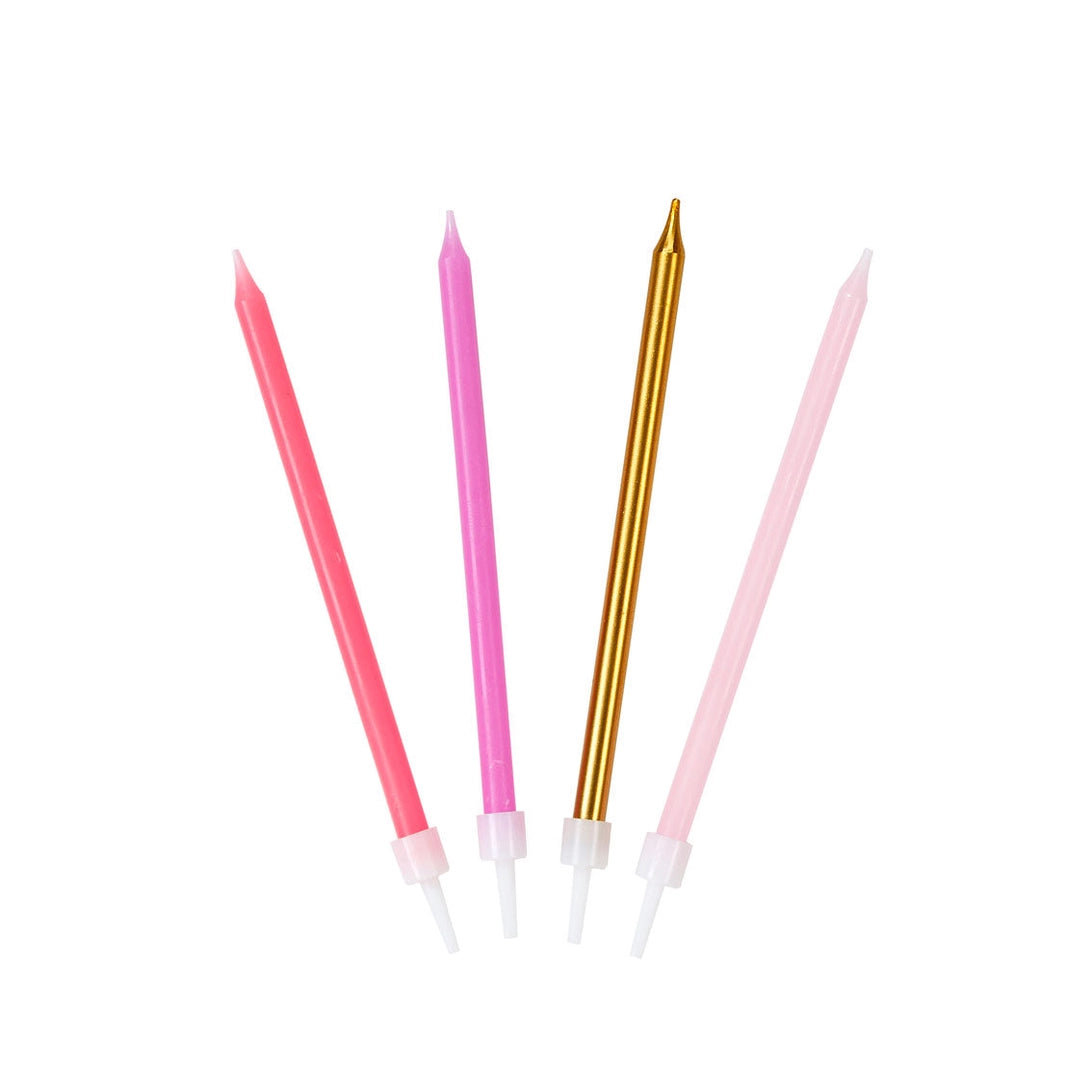Rose Birthday Candles - 16 Pack | Cake Candles