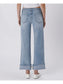 Mid Rise Cuffed Ankle Wide Jeans Lovervet by VERVET