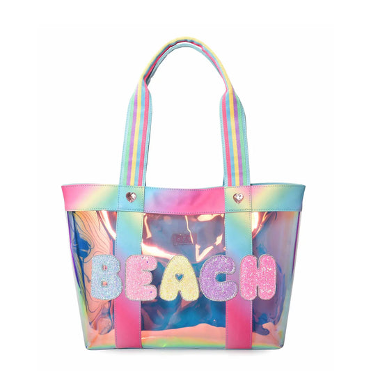 beach' Glazed Clear Tote Bag