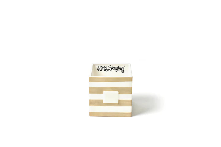 Neutral Stripe Medium Mini Nesting Cube