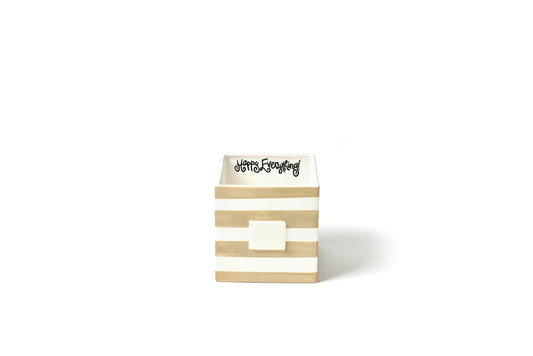 Neutral Stripe Medium Mini Nesting Cube