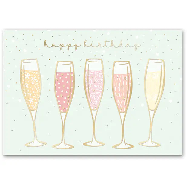 Greeting Card Champagne Glasses