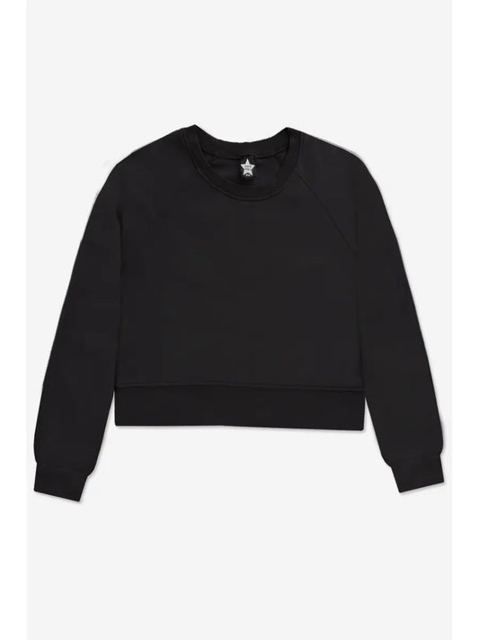 French Terry Luxe Skimmer Crew Sweatshirt - Black